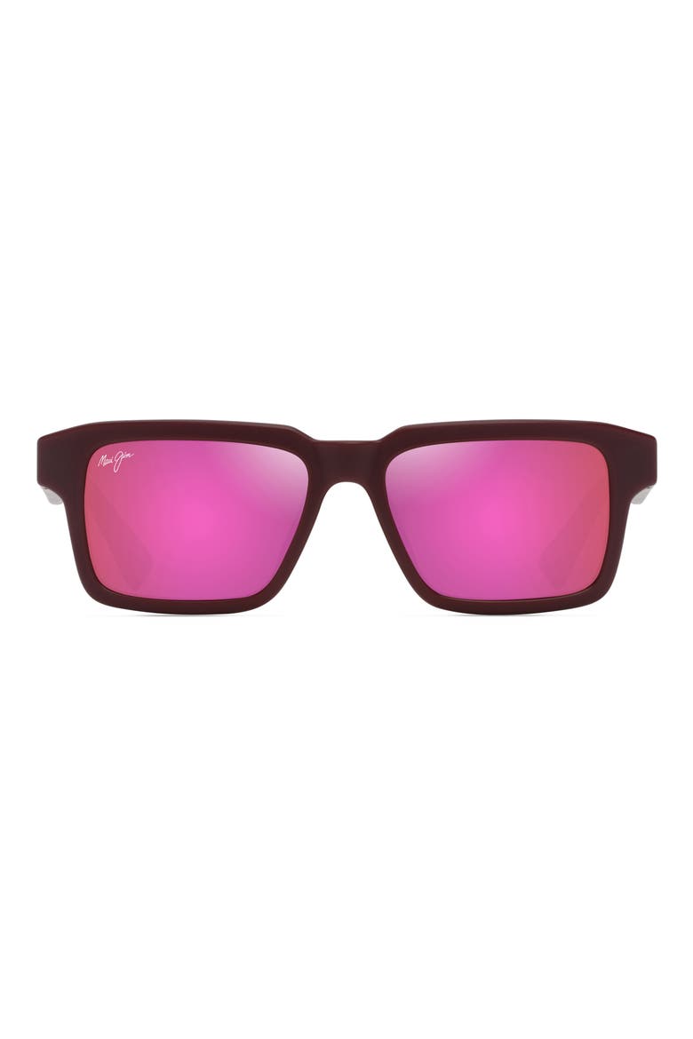Kahiko 53mm PolarizedPlus2® Square Sunglasses, Main, color, MATTE BURGUNDY