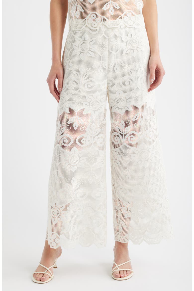 Gina Lace Pants, Main, color, IVORY