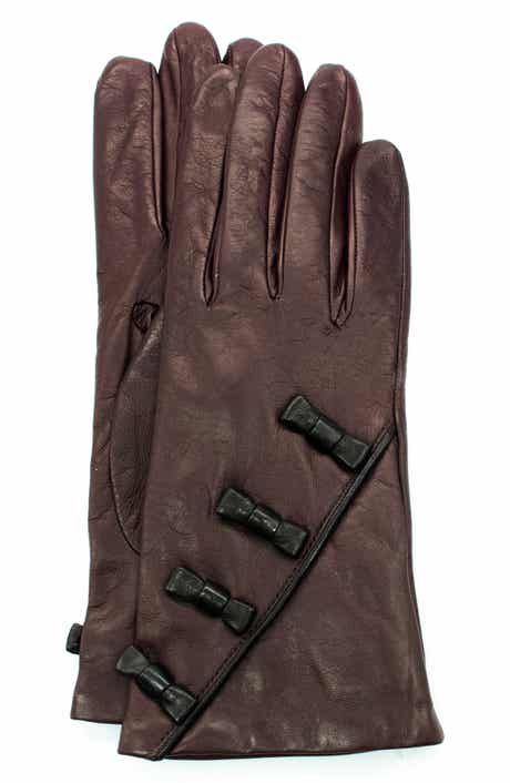 Portolano Bow Leather Gloves
