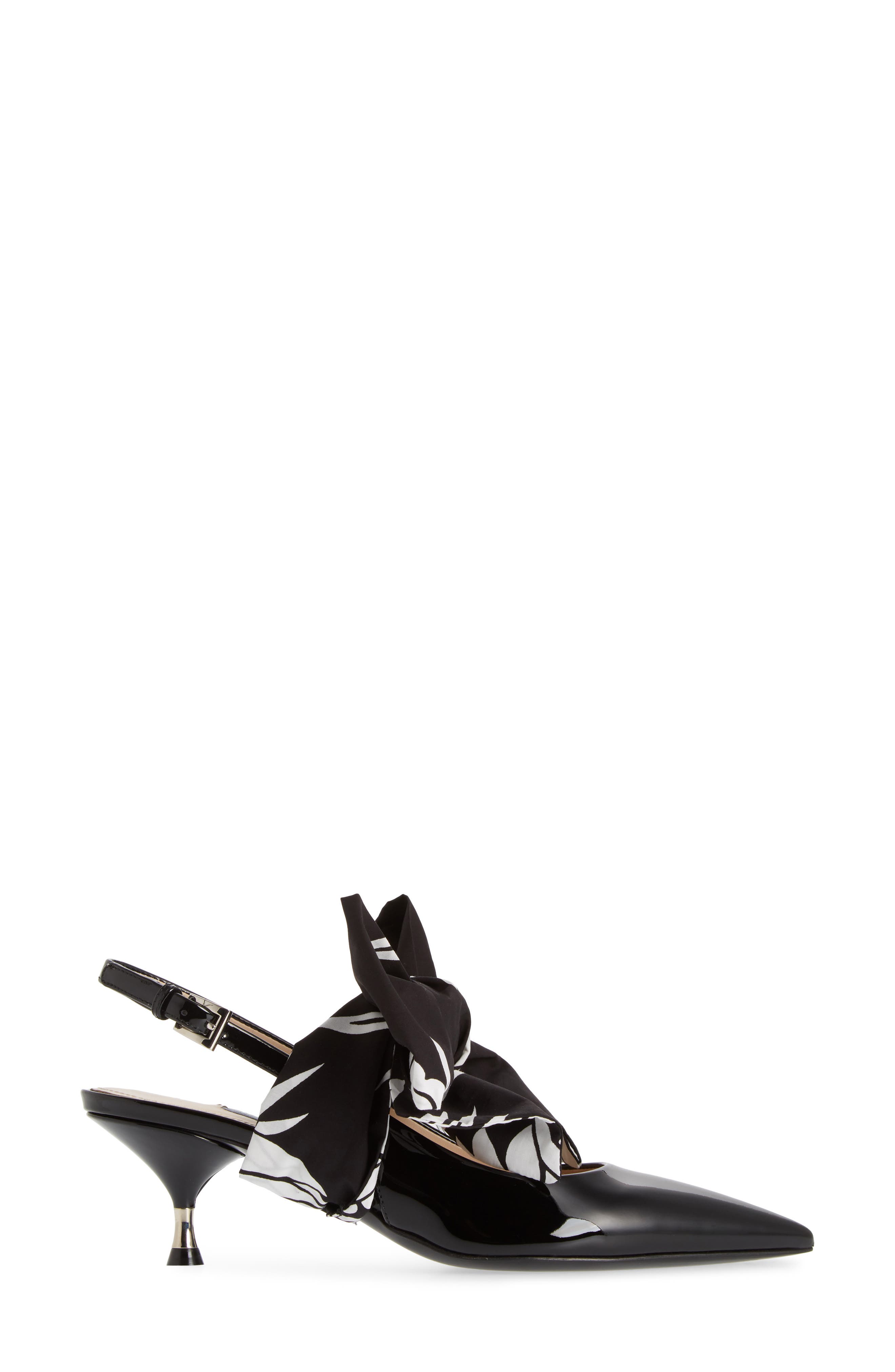 Prada Bow Pointy Toe Pump, Alternate, color, 