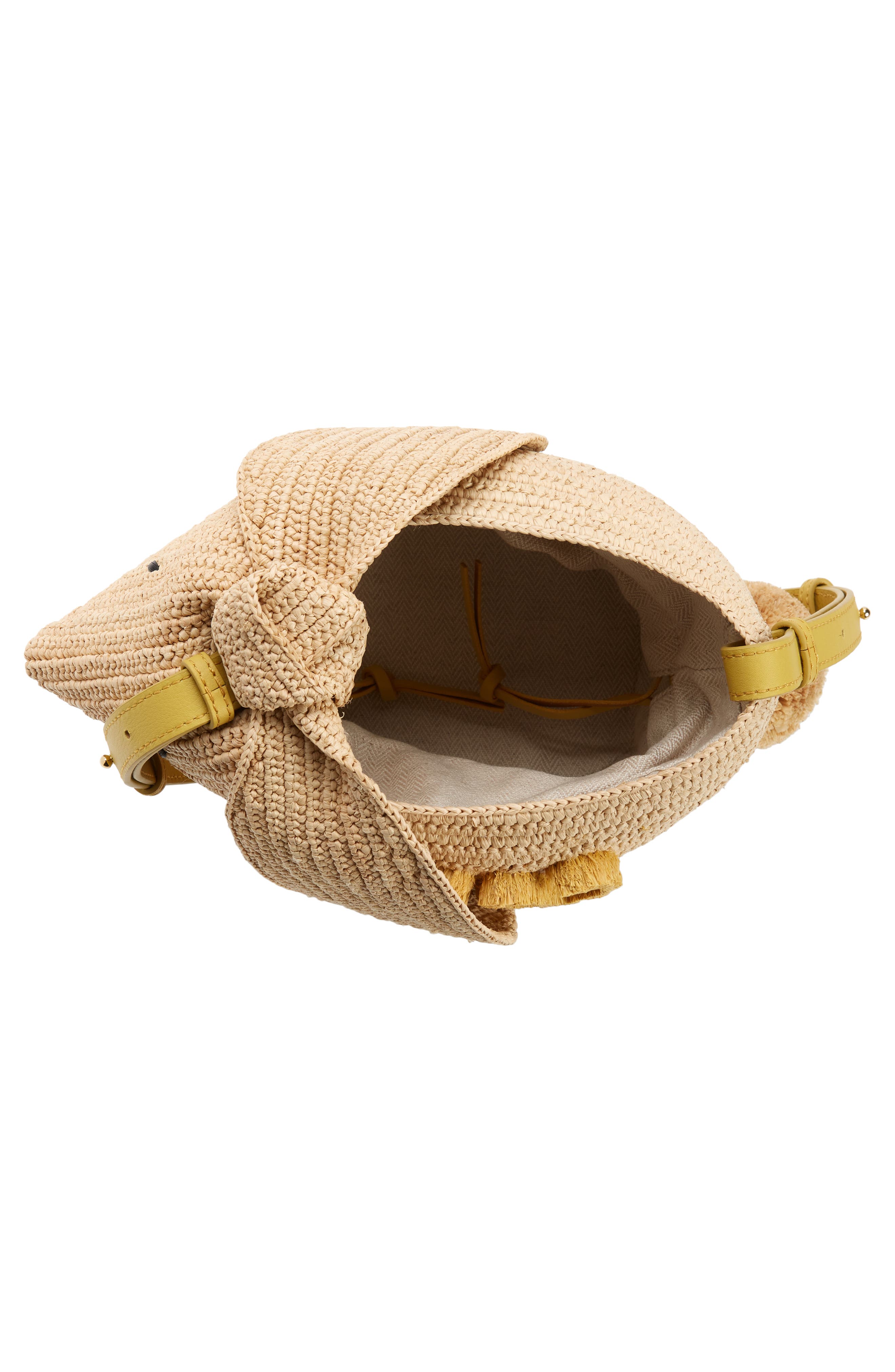 Loewe Year of the Rabbit Raffia Bucket Bag, Alternate, color, 