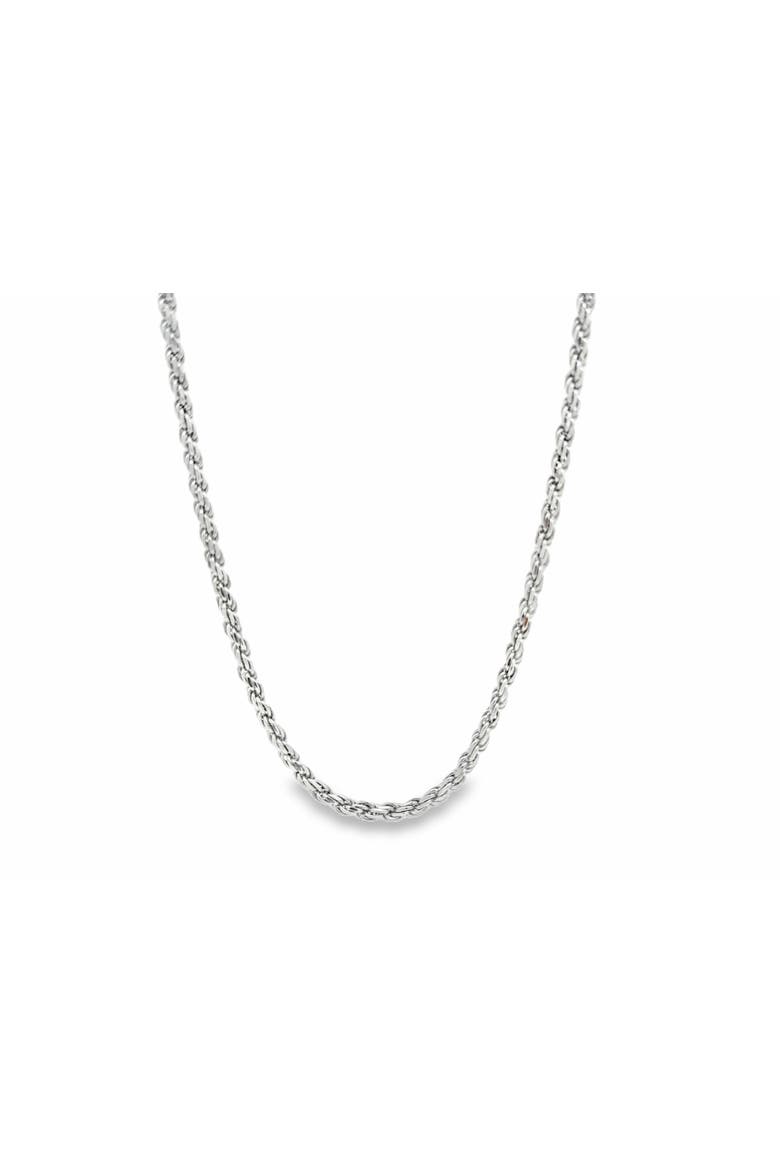 Sterling Silver Rope Chain Necklace, 22-Inch, 3.2 mm, Main, color, Silver