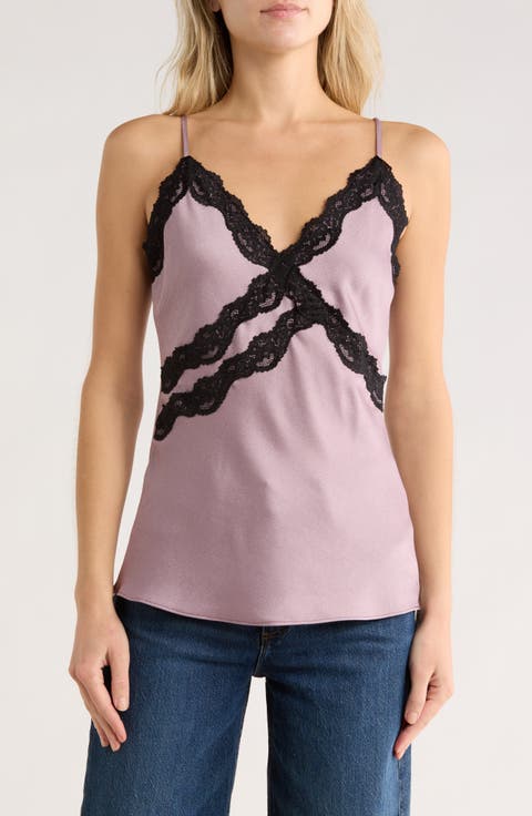 Lace Trim Satin Camisole