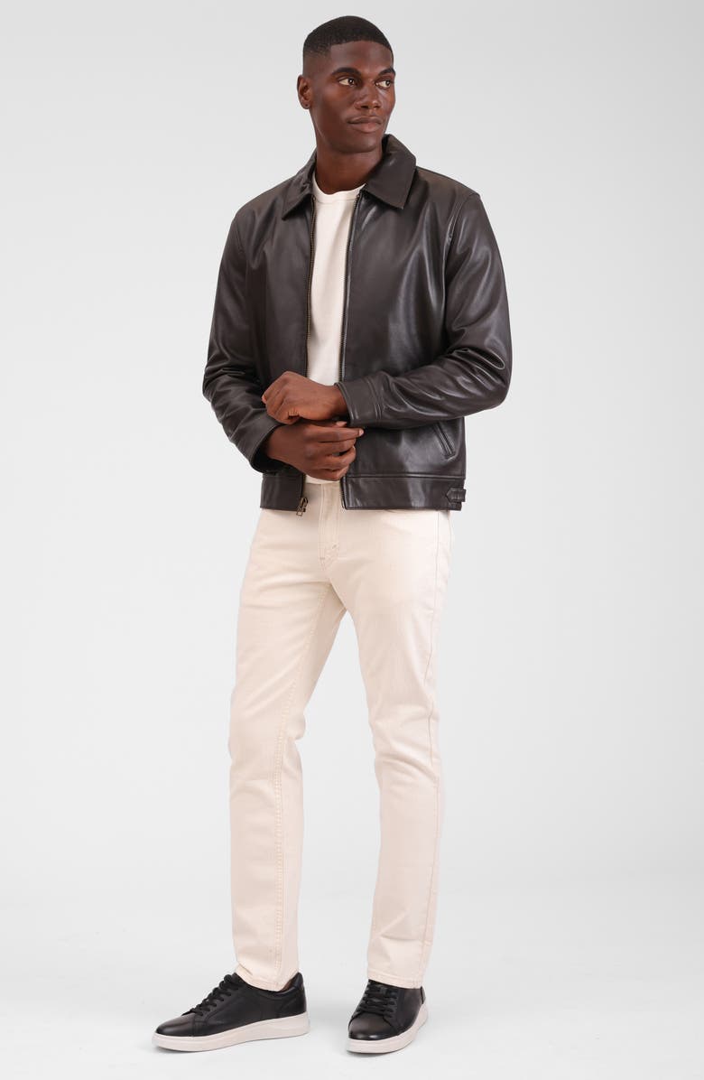 Bagatelle Leather Jacket, Alternate, color, Espresso