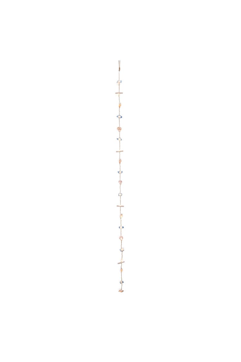 78" Blue Glass Shell String Lights, Main, color, Blue