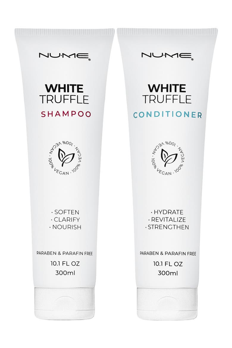 White Truffle Duo | Moisture-Rich Vegan Shampoo & Conditioner, Main, color, White