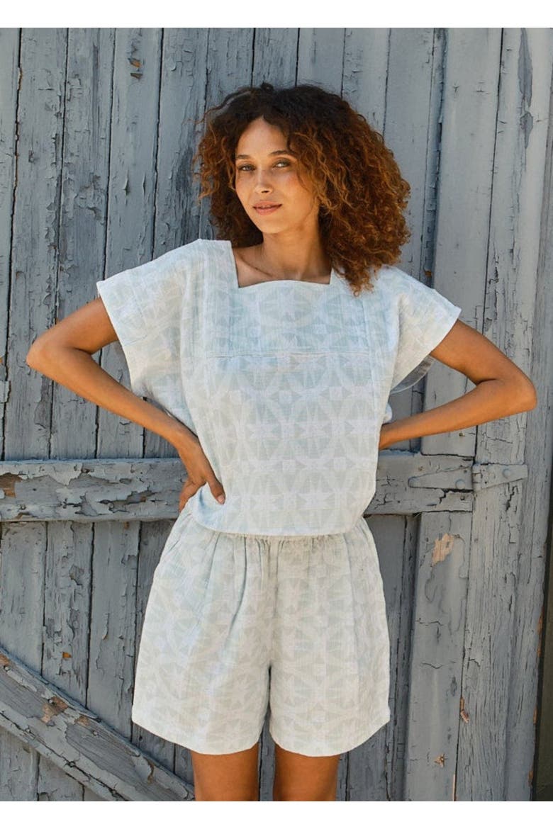 Prudence Reversible Square Neck Top, Alternate, color, Calm