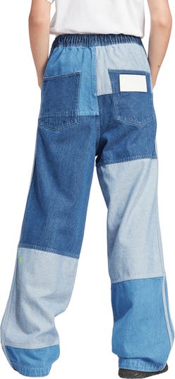 adidas x KSENIASCHNAIDER Patchwork Wide Leg Jeans | Nordstrom