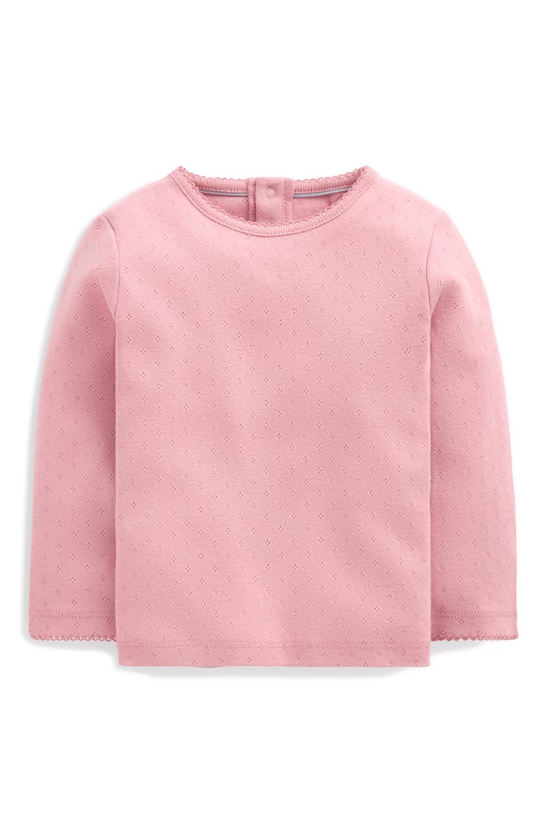 Kids' Cotton Pointelle Top, Main, color, PINK