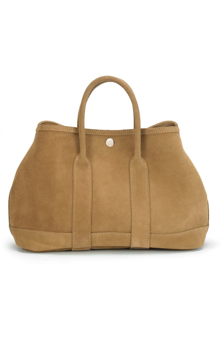 Ezra Arthur Audrey Nubuck Suede Leather Top Handle Bag, Main, color, Sand
