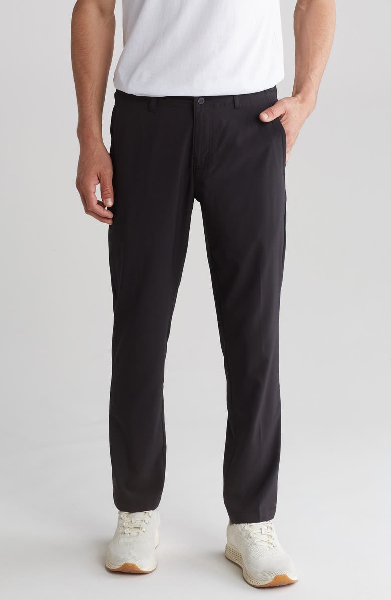 PGA TOUR Elastic Waist Straight Leg Pants, Main, color, 