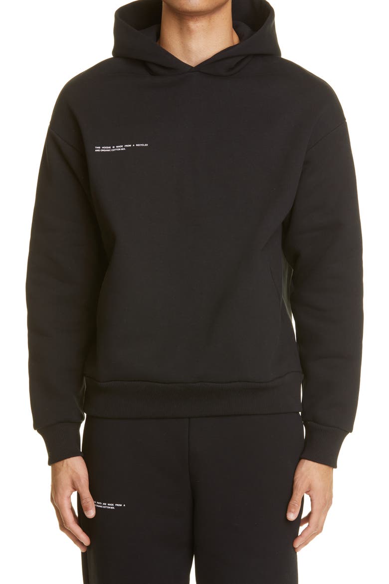 365 Signature Unisex Recycled & Organic Cotton Hoodie, Main, color, BLACK