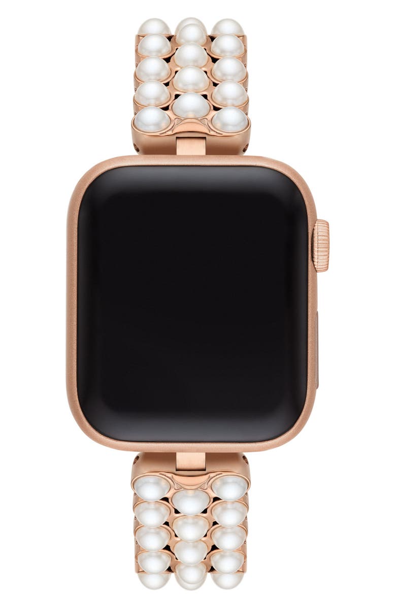 Kate Spade New York faux pearl 16mm Apple Watch<sup>®</sup> bracelet watchband, Alternate, color, 
