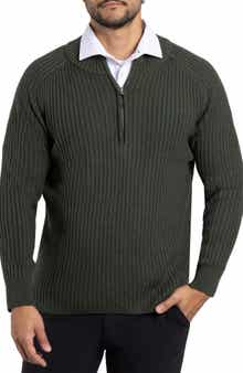 XRAY Rib Quarter Zip Sweater