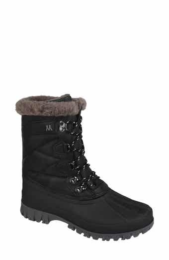 Mykos Faux Fur Lined Lace-Up Boot