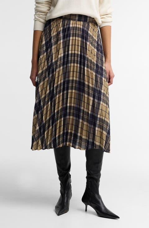 Ria Pleated Midi Skirt