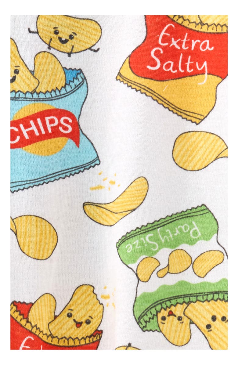 BUTTERBLU Kids' Zen Print Fitted Organic Cotton Two-Piece Pajamas, Alternate, color, Chip Chip Hooray