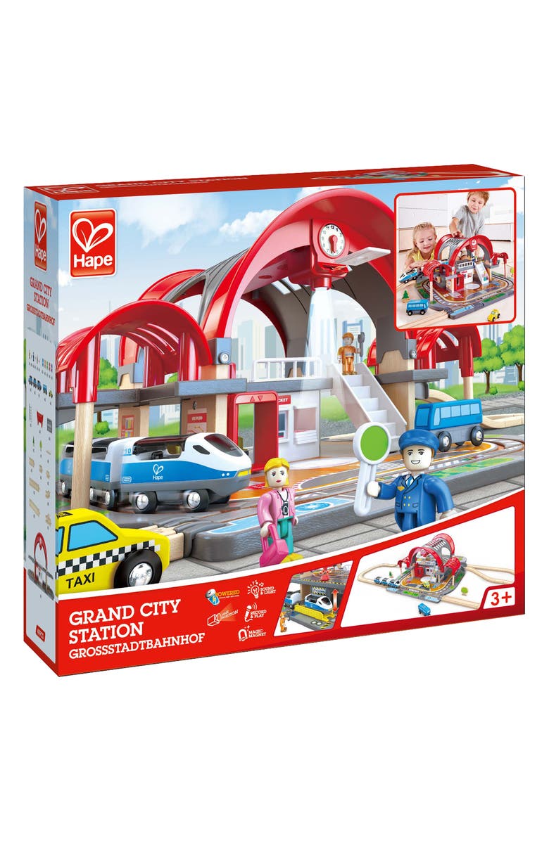 Hape Grand City Station Playset, Alternate, color, Multi