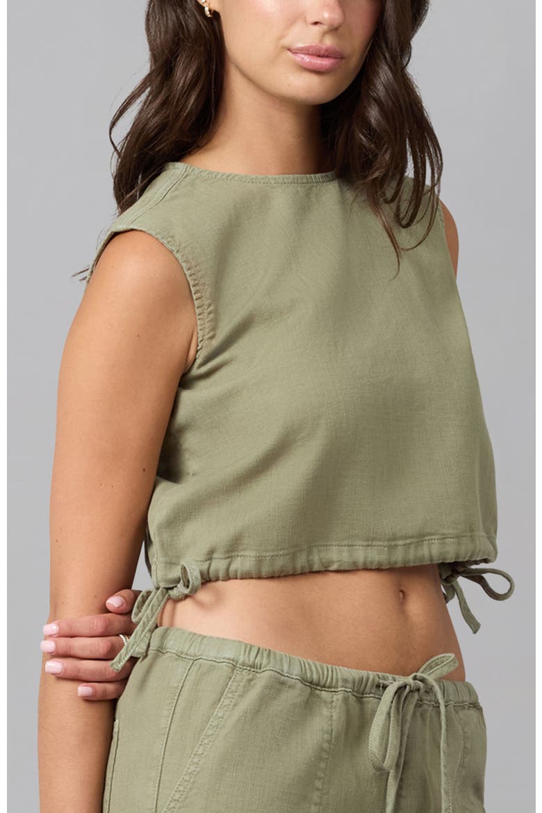 Liel Cotton Twill Top, Alternate, color, WORN SAGE