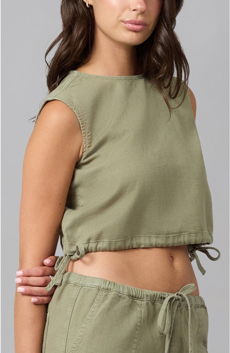 Lola Denim Liel Cotton Twill Top, Alternate, color, Worn Sage