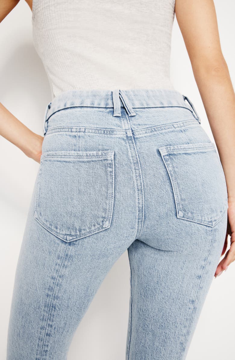 Good American Good Classic Stacked Distressed Skinny Jeans, Alternate, color,