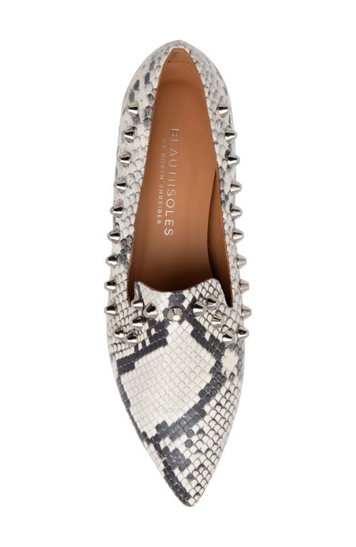 Beautiisoles Celeste Pointed Toe Loafer In Python Snake