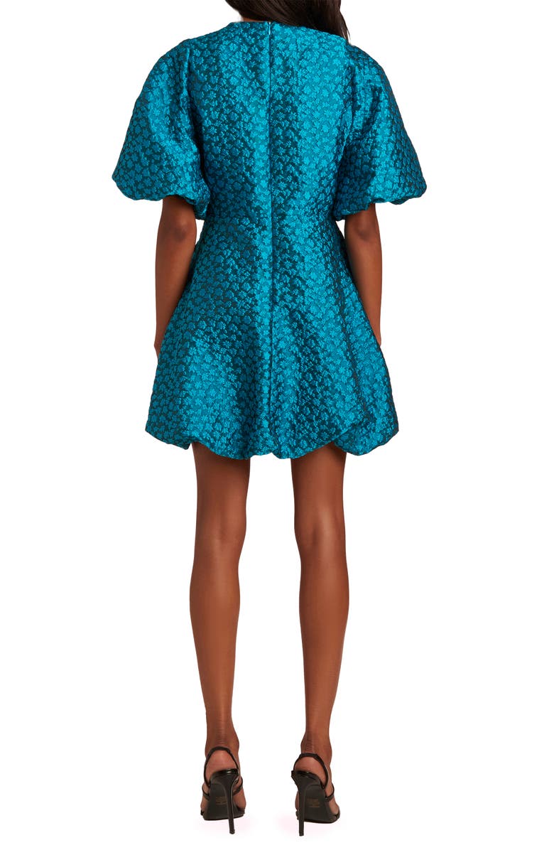 Amanda Uprichard Minta Floral Jacquard Babydoll Bubble Minidress, Alternate, color, 