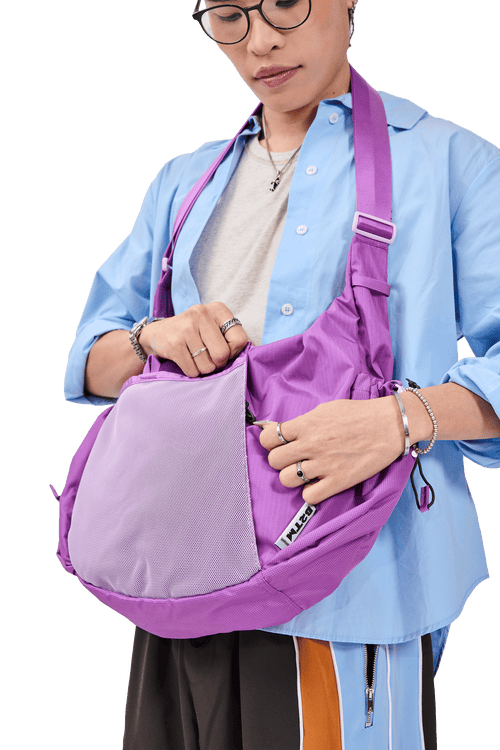 Baboon To The Moon Crescent Crossbody Big 8l In Purple