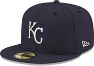 New Era Men's New Era Navy Kansas City Royals White Logo 59FIFTY Fitted Hat
