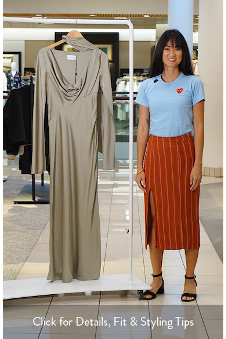 Luka Long Sleeve Satin Gown video
