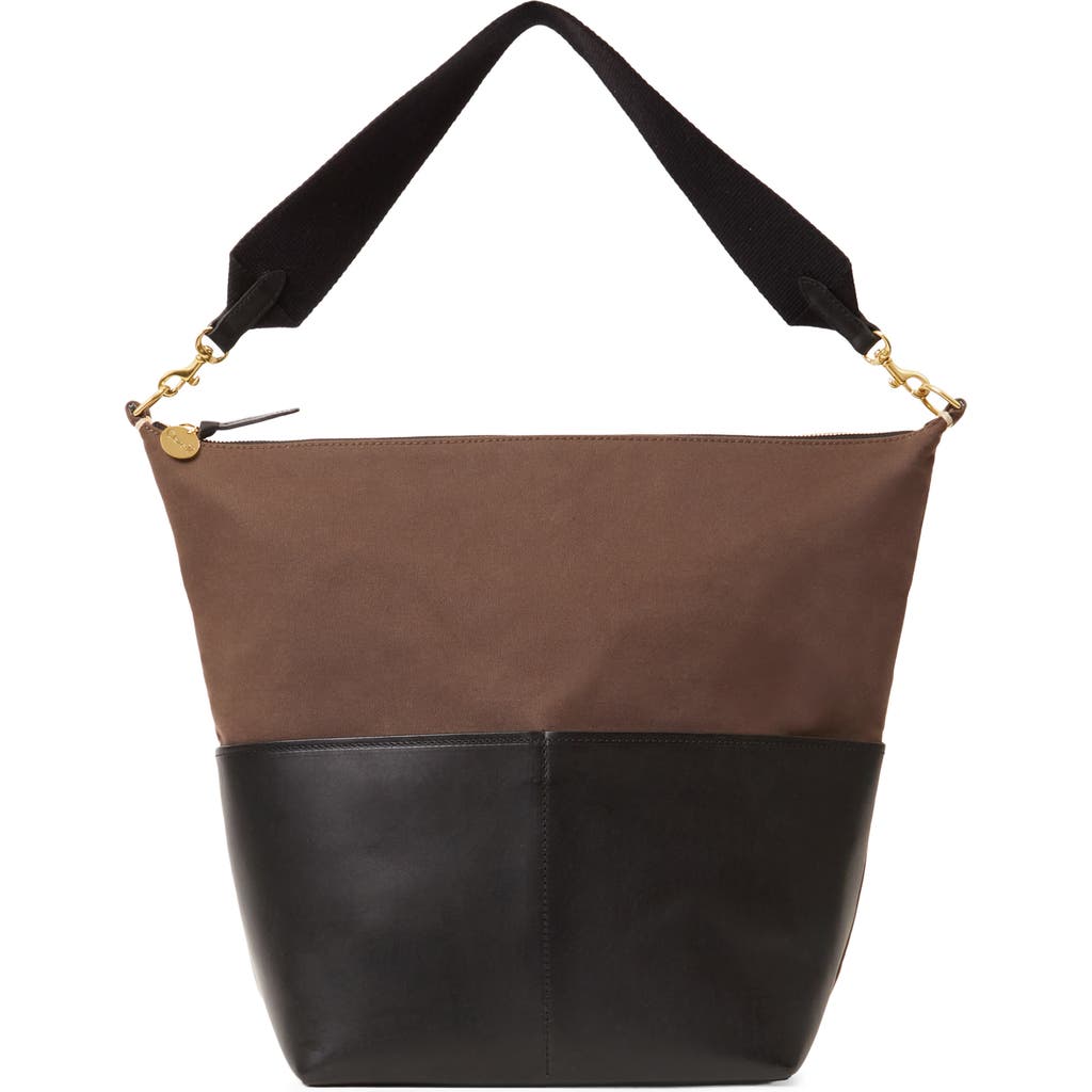 Clare V . Sophie Canvas & Leather Tote