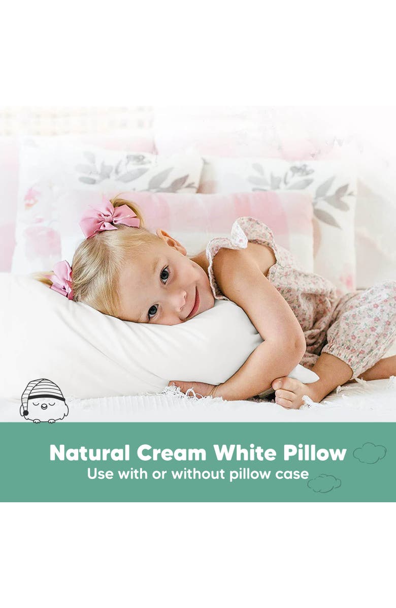 KeaBabies 1pk Toddler Pillow, Alternate, color, Soft White