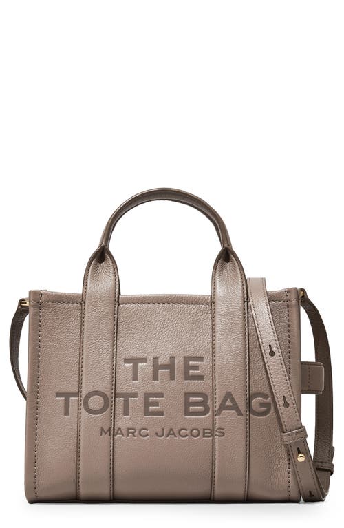 Marc Jacobs The Leather Medium Tote Bag In Gray