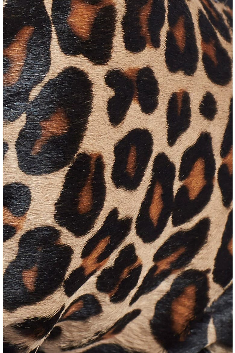 cheetah print calf hair & leather gloves, Alternate, color, MULTI