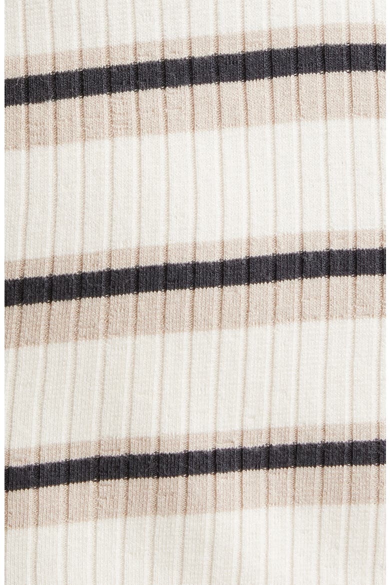 Topanga Canyon Rib Stripe Halter Crop Top, Alternate, color, BONE