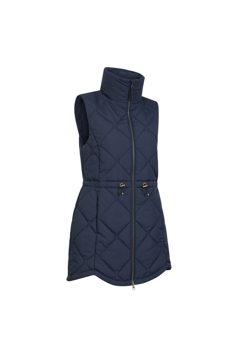 Rye Quilted Long Length Vest, Alternate, color, Navy