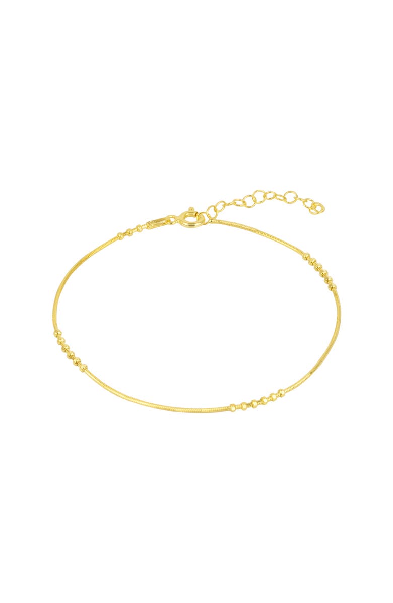 Spero London Six Beads Sterling Silver Bracelet, Main, color, Gold