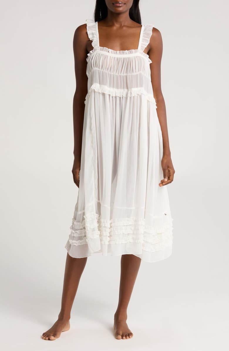 Free People Moon Phase Midi Nightgown, Main, color, Ivory