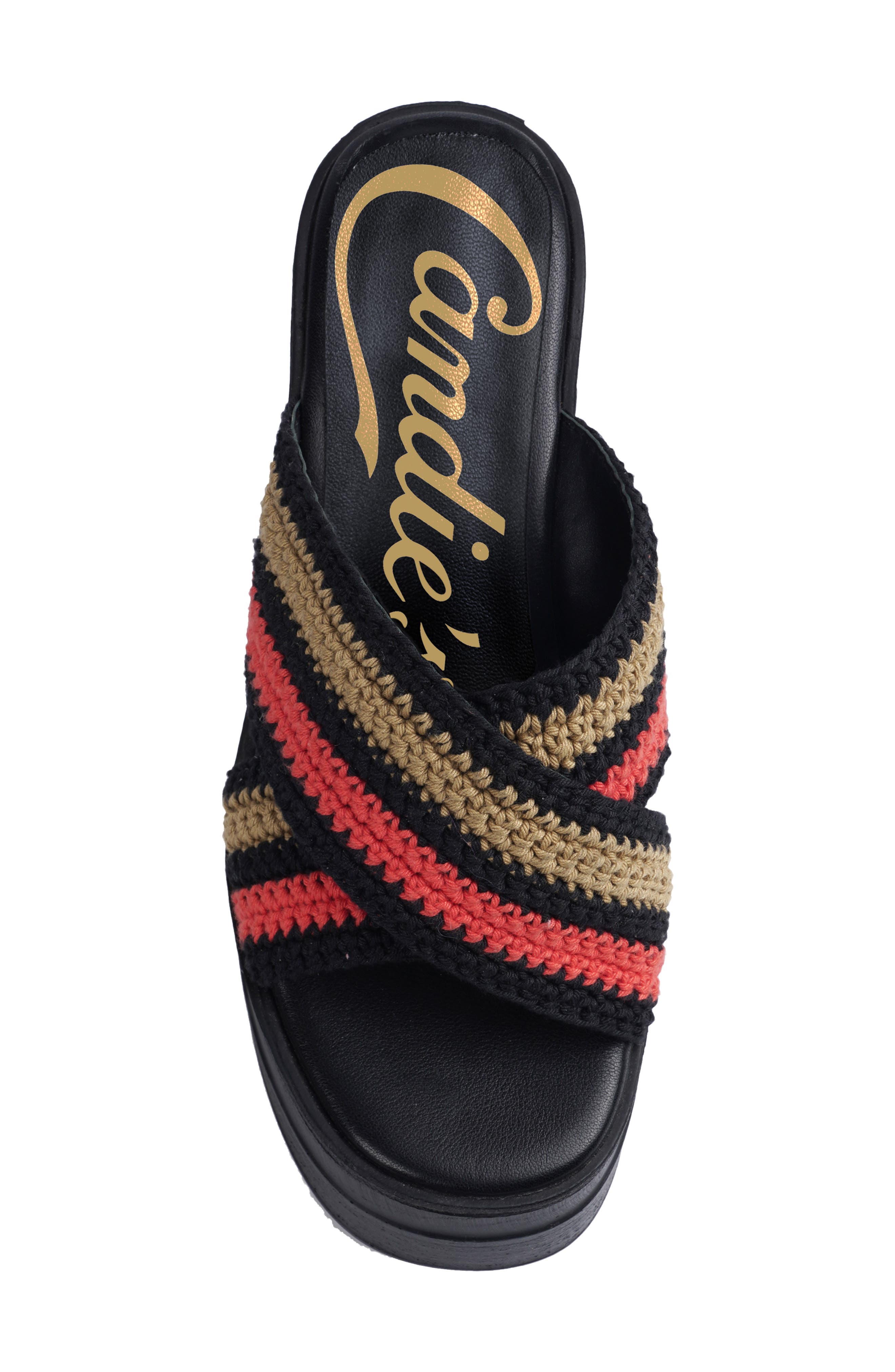 Candie's Erismar Platform Sandal, Alternate, color, Black Fabric