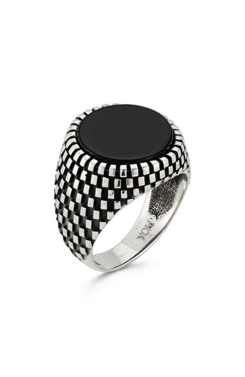Men's Onyx Signet Ring