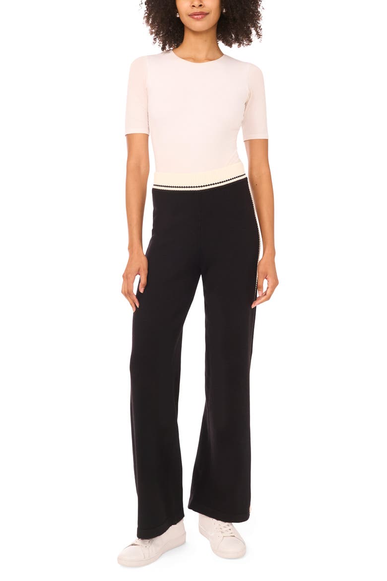 Contrast Detail Track Pants, Alternate, color, RICH BLACK