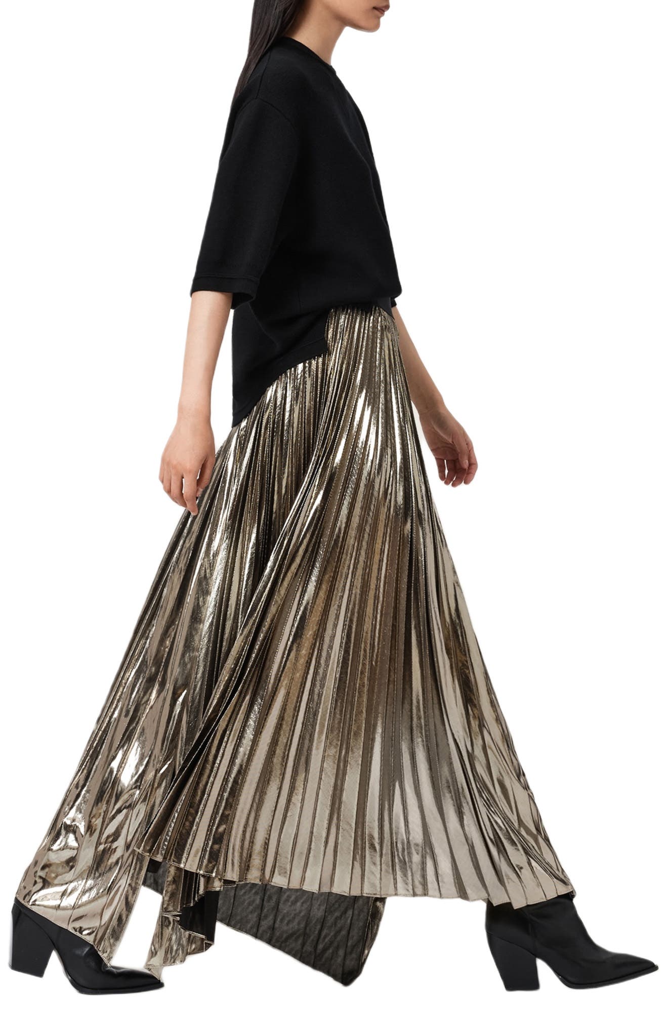 AllSaints Jax Pleated Maxi Skirt (Women) | Nordstrom