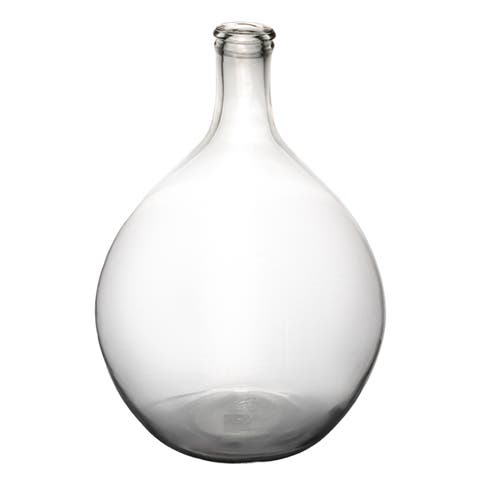 Large Decorative Glass Bottle, Clear