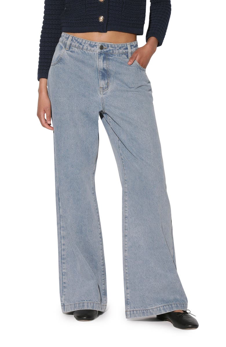 Walter Baker Elena Wide Leg Jeans, Main, color, Light Wash