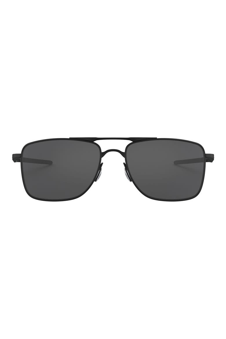 Gauge 8 62mm Aviator Sunglasses, Main, color, BLACK