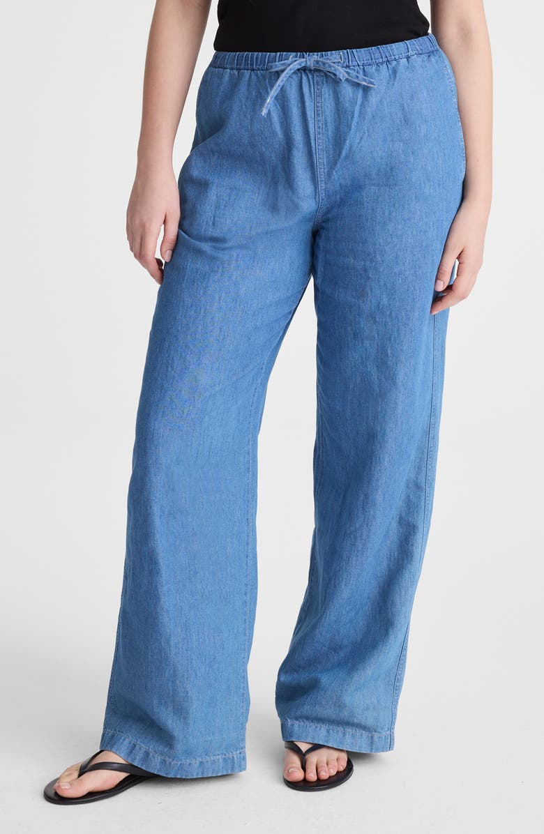 Madewell Denim Pull-On Pants, Alternate, color, Irving Wash