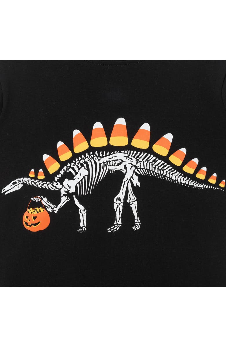 Andy & Evan Kids' Halloween Dino Long Sleeve Graphic T-Shirt, Alternate, color, Black Dino