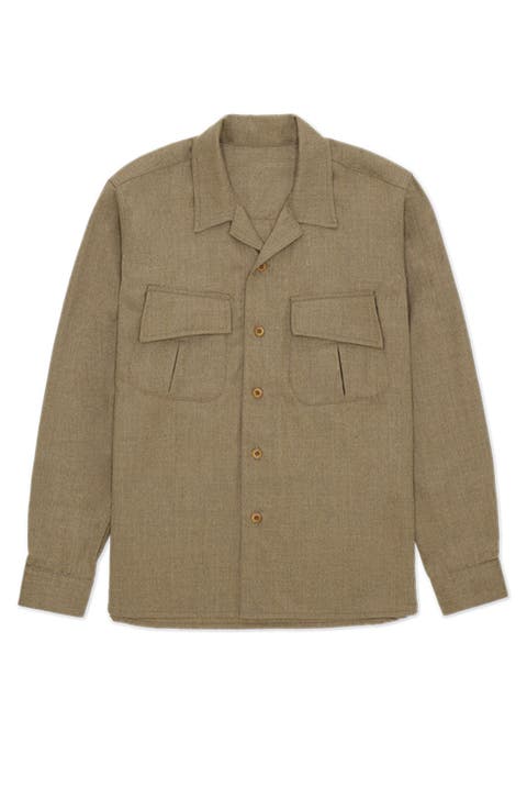 Fox Virgin Wool Overshirt