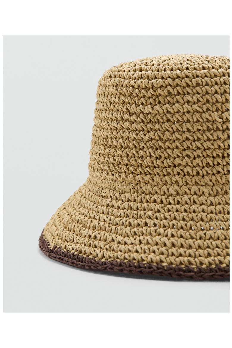 Straw Bucket Hat, Alternate, color, CHOCOLATE