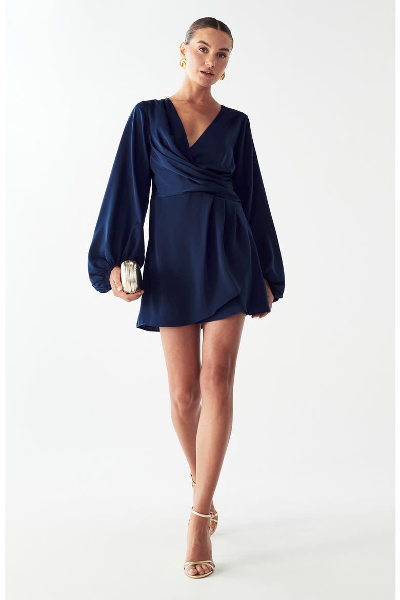 Philipa Mini Dress, Alternate, color, Navy Blue